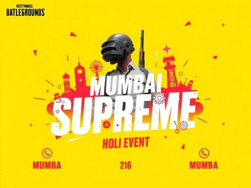 Colorful Holi celebration event in PUBG Mumbai Supreme PUBG Mumbai Supreme Holi Event